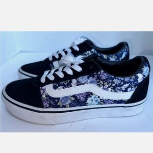 Old Skool Vans, Kids Ward Moody Floral Skate Shoes. Size 11.